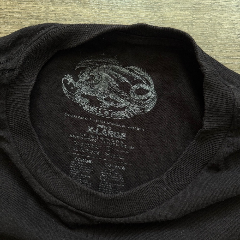 Powell Peralta Faded Black Skate BONES Skeleton T Shirt XL Men Vintage - Picture 3 of 13